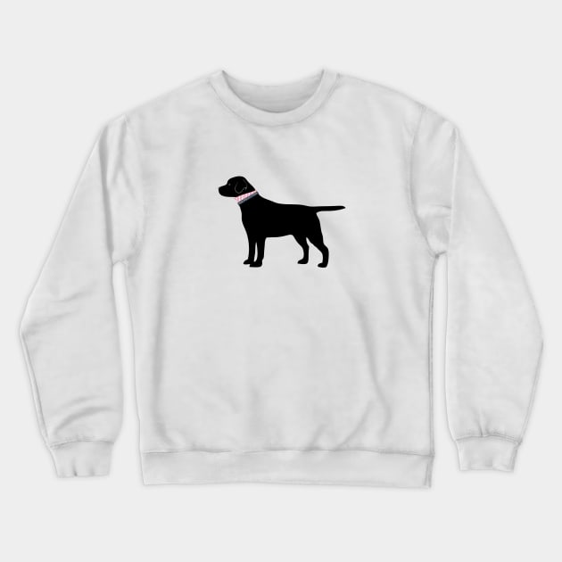 Preppy Dog Black Lab Crewneck Sweatshirt by EMR_Designs